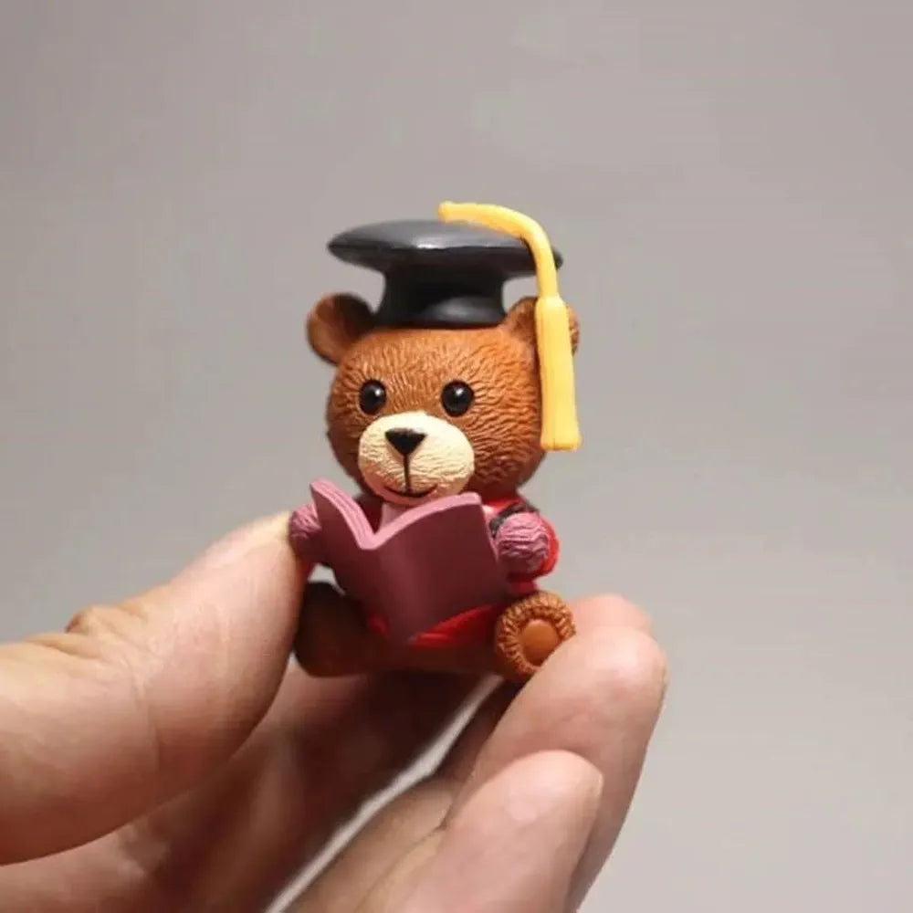 SATYAM KRAFT 1 Set  Resin Teddy Bear Miniature Figurines | Decorative Showpiece | Gift for Him/Her, Mother's Day, Home, Bedroom, Living Room, Office, Table, Car Dashboard | Festive Decor