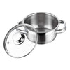 Vinod Bremen Stainless Steel Saucepot with Glass Lid 1 Litre, 14 cm | 2.5mm Thick Base | Riveted Sturdy Handle