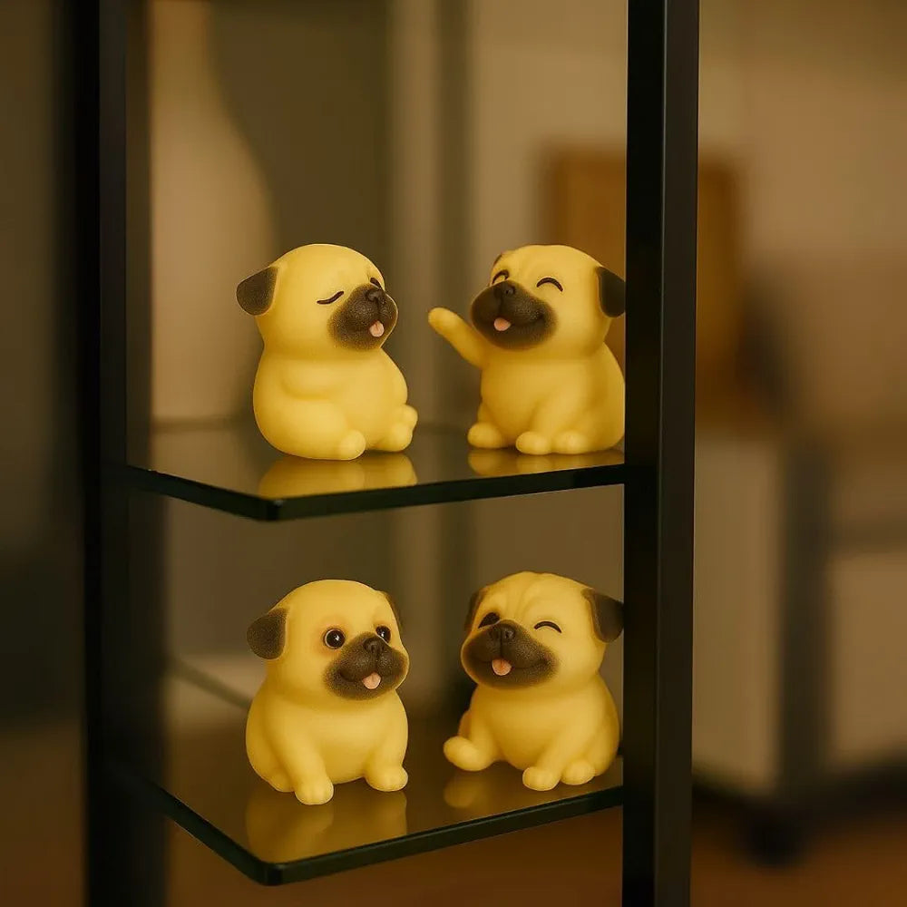 SATYAM KRAFT Resin 1 Set  Dog Miniature Figurines | Decorative Showpiece | Gift for Him/Her, Mother's Day, Home, Bedroom, Living Room, Office, Table, Car Dashboard | Festive Decor