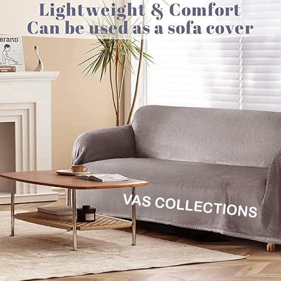 HOMEKART Premium Solid Color Soft Plush Mink Blanket Ultra Cozy and Warm, Silky Soft All-Season Single Bed Blanket for Bed Sofa & Lounge 