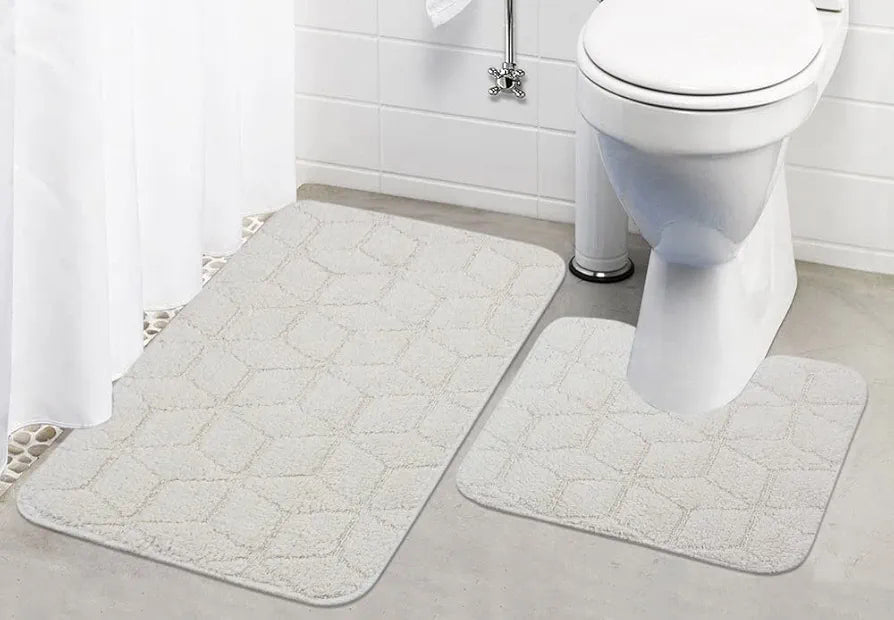 Saral Home Solid Antiskid Bathmat Set 