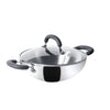 Meyer Trivantage Nickel Free Stainless Steel Triply Kadai with Steel Lid 24cm Silver