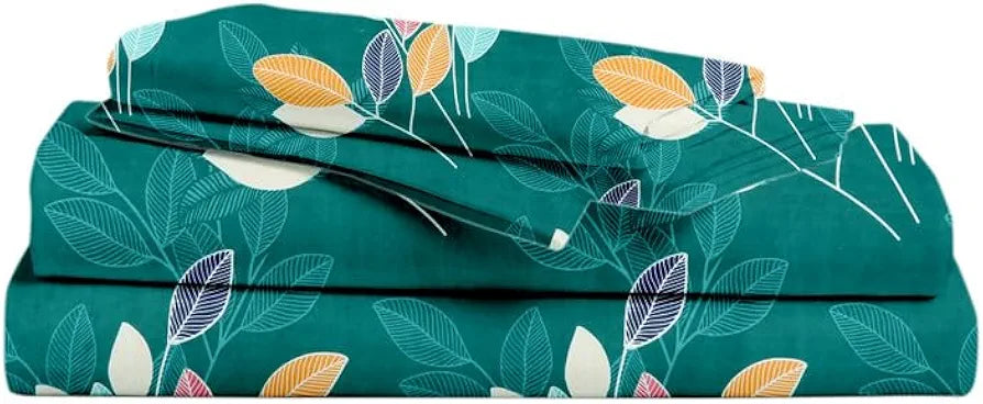 HOMEKART Microfiber 160 TC Flat Single Bedsheets for Summer Breathable | Wrinklefree  with 1 Pillow Covers 