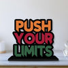 Artvibes Wooden Idols and Figurine Push Your Limit Quotes Table Decoration for Office Desk | Home Decor Item