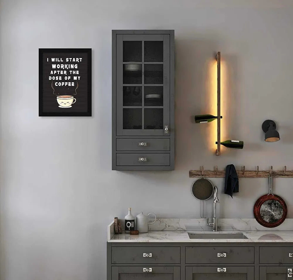 ArtX Paper Coffee Quote Wall Frame Art Painting, Multicolor, Motivational, 10 X 13 Inches, Set of 1