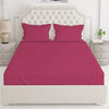 Layers Be Bold Cotton Bedsheet Set for All Seasons Lightweight 140 TC King Size Magenta