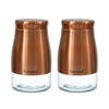 Femora Kitchen Storage Jars Copper Finish With See Through Bottom Jar | 1300 Ml | Pack of 1