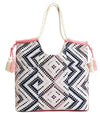 Astrid Handmade Macrame Flap Over Sling Bag For Girls And Women Colour Prismatic White Pink Textured
