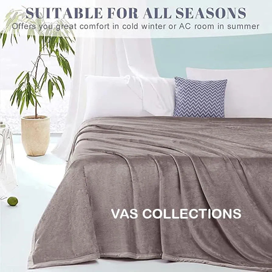 HOMEKART Premium Solid Color Soft Plush Mink Blanket Ultra Cozy and Warm, Silky Soft All-Season Single Bed Blanket for Bed Sofa & Lounge 