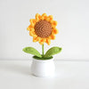 Cotton Crochet Flower Handmade Crochet Flowers Artificial Sunflower