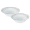 Larah by Borosil Classic Opalware Multipurpose Bowl Set | Set of 2 | White