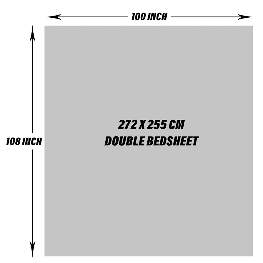 Kuber Industries Double Bedsheet with 2 Pillow Covers | 160 TC Premium Cotton Bedsheet for Double Bed | Bedsheet for Living Room-Home & Hotels | Kaleen Leaf Flower | 100x108 Inch | Brown
