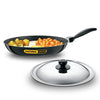 Hawkins Futura 28 cm Frying Pan Non Stick Fry Pan with Stainless Steel Lid