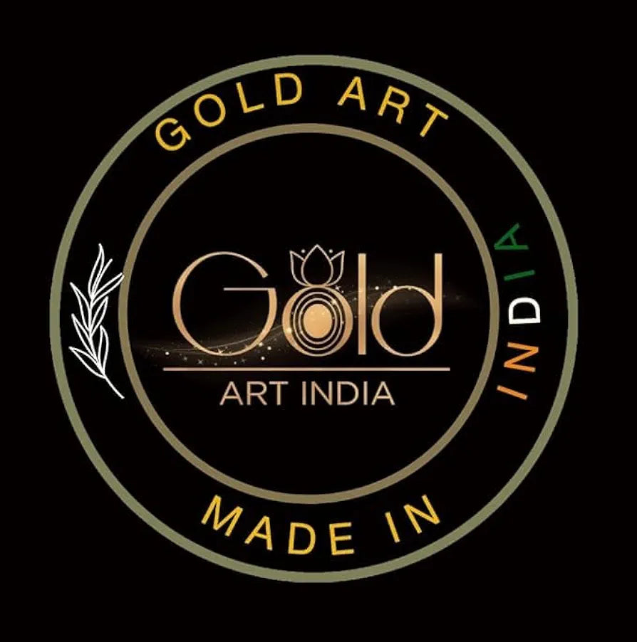Gold Art India Ram Mandir Ayodhya Gold Plated Matte 24 Karat - Minature for Car Dashboard, Gifting, Puja Room, Office Desk, Home Decor 