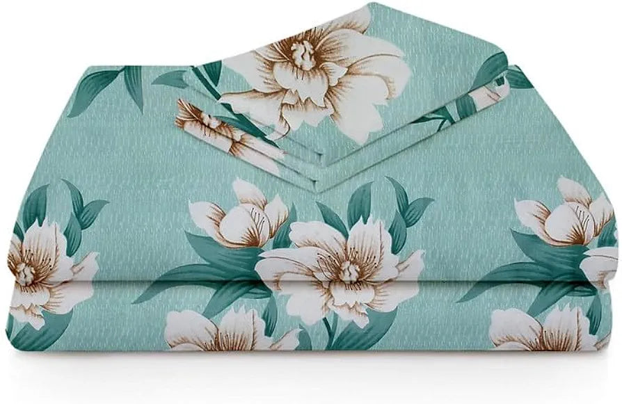 HOMEKART Microfiber 160 TC Flat Single Bedsheets for Summer Breathable | Wrinklefree  with 1 Pillow Covers 