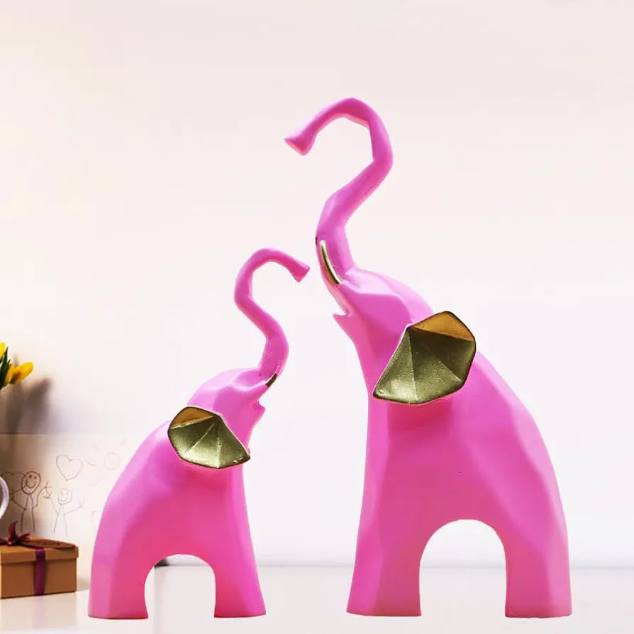 JAIPUR ACE Polyresin Elephant Showpiece Statue and Artifacts for Home Decor, Living Room, Wall Decoration for Gifting, Interiors and Diwali Decoration 