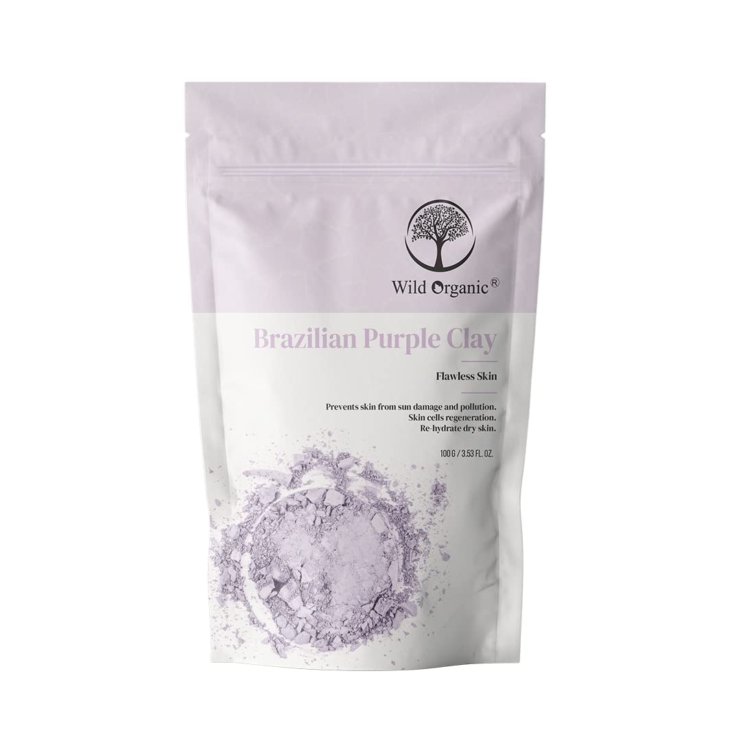 Wild Organic Brazilian Purple Clay Powder - 100 gms - Swadesii
