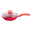 Wonderchef Granite Aluminium Non-Stick Wok with Glass Lid - 24cm