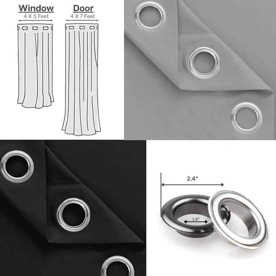 Divine Casa Premium Blackout Curtain 5 Feet | Room Darkening, Noise Reducing & Thermal Insulated Polyester Panel for Bedroom & Office | 1 Piece