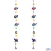 Heart Home Handcrafted Elephant Door Latkan with Bells Rajasthani Traditional Hanging Windchimes Pair