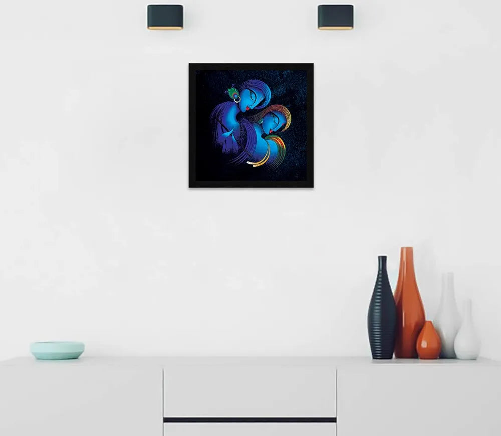 ArtX Paper Traditional Eternal Love Photo Frame Wall Art Painting, Traditional Indian, Multicolor Framed Painting 13 X 13 inches, Set of 1