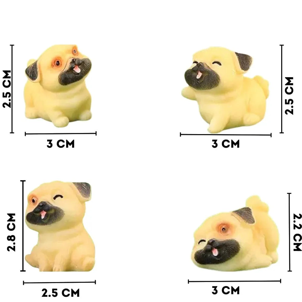 SATYAM KRAFT Resin 1 Set  Dog Miniature Figurines | Decorative Showpiece | Gift for Him/Her, Mother's Day, Home, Bedroom, Living Room, Office, Table, Car Dashboard | Festive Decor