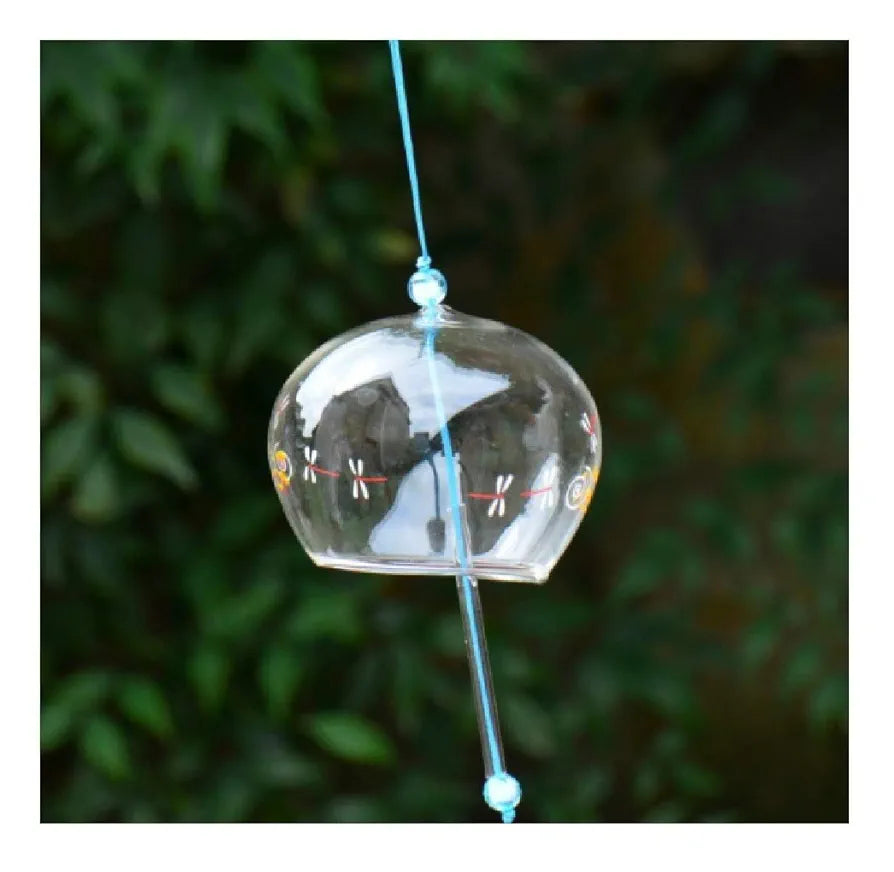 Geekmonkey Edo Japanese Wind Chimes|Wind Bells Cherry Blossom Wind Chimes Handmade Stained Glass Bells - Creative Home Accessories Gifts