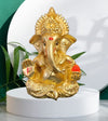 Gold Art India Gold Plated Satin Ganesha Vinayagar Pillayar Idol Versatile Car Dashboard and Home