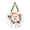 Artvibes I Can and I Will Wall Hanging for Home | Decorative Items for Home Wall