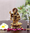 KridayKraft Radha Krishna idols Standing on Lotus Flower with playing Flute Gold plated