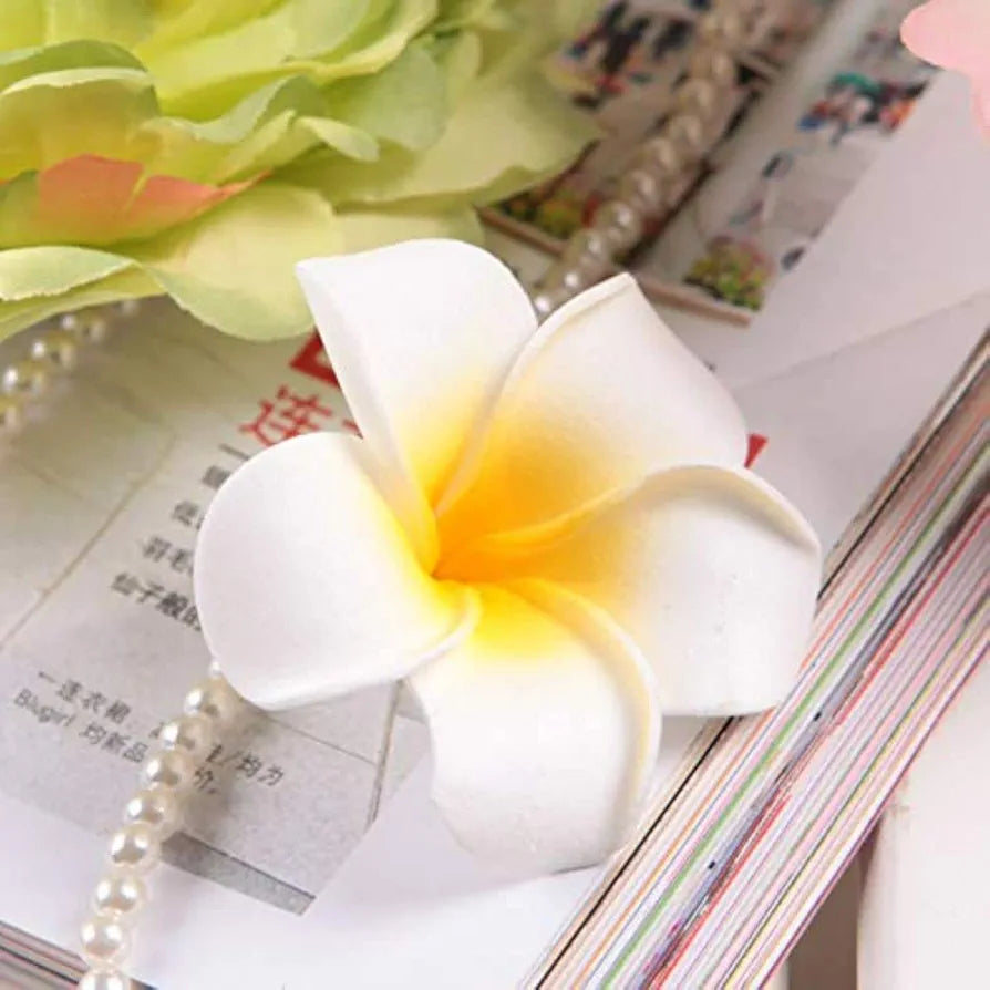 SATYAM KRAFT 24 Pcs Artificial Foam Hawaii Floating Flowers for Pooja Room, Thali, Home Decor, Bedroom, Decoration Items, Table, Bowl, DIY Craft & Festival and Events Decorative Items 