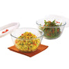 Borosil Glass Mixing & Serving Bowls With Lids | Oven & Microwave Safe Bowls | Set of 2 (900 Ml Each) | Borosilicate Glass