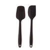 Frenchware Non-stick Premium Silicone Spatula | Large Spatula & Large Spoon, Black | for Cooking, Baking & Mixing, Seamless Design