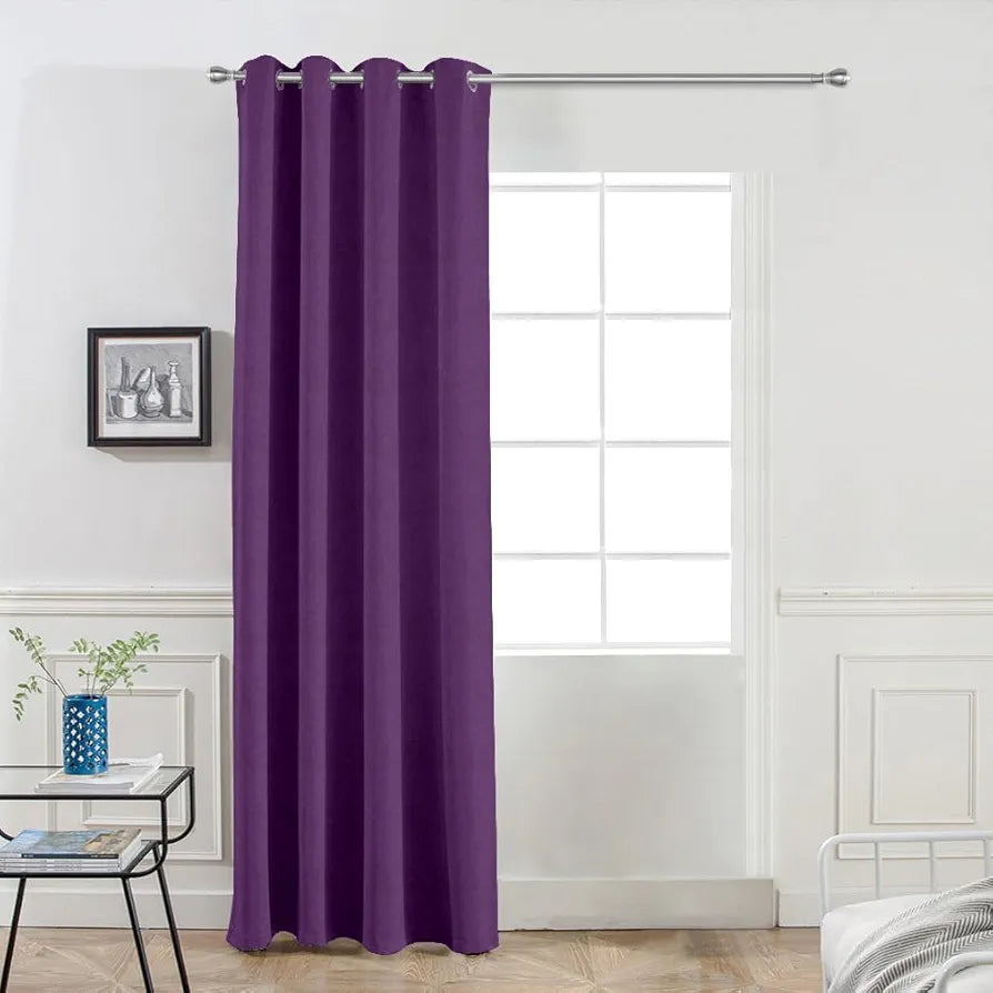 Divine Casa Elegant 7 Feet Velvet Blackout Door Curtain – Luxurious Thermal Insulation, Room Darkening & Noise Reducing | Premium Opaque Single Panel for Living Room & Office