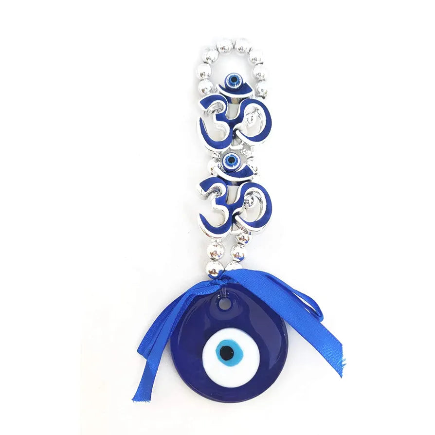Shubhanjali Om Evil Eye Hanging | Nazar Battu Turkish Evil Eye Wall Hanging Décor for Home, Car Accessories, Office & Entrance Decoration