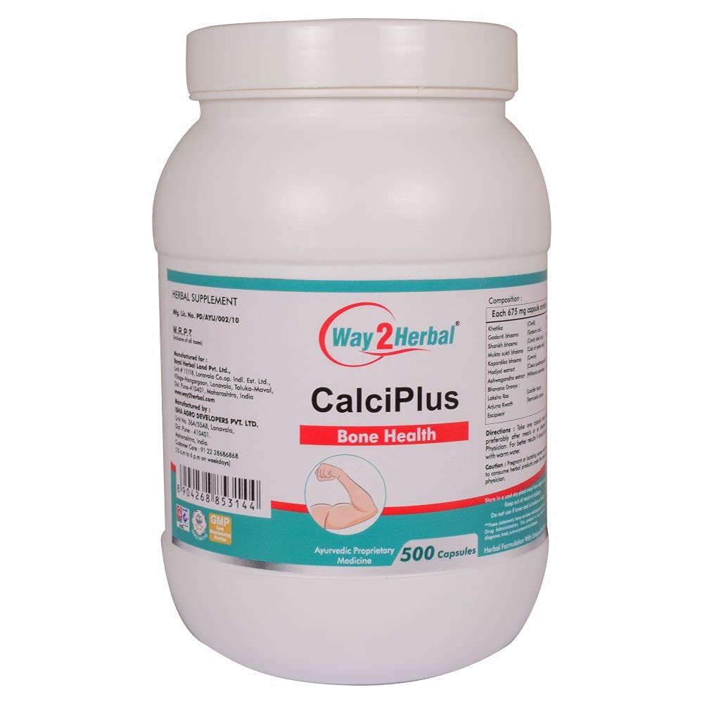 Calci Plus Powder Way2Herbal Calci Plus Bone Health - 500 caps - Swadesii