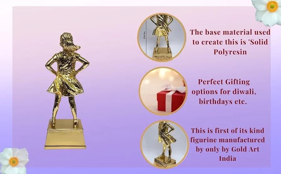 Gold Art India Gold Plated Figurine for Daughter | World's Best Daughter | Best Gift Girl | Idol Figurine for Inspiration