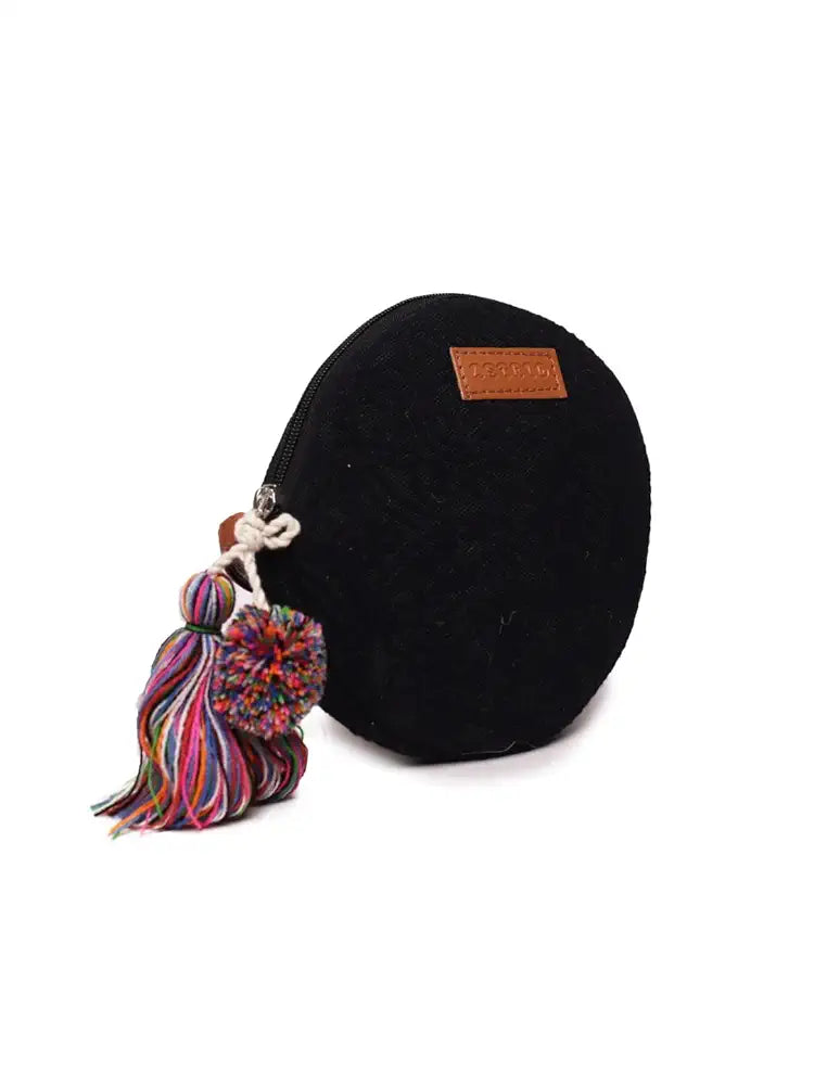 ASTRID Round Textured Sling Bag For Girls With Zip