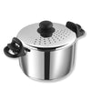 Vinod Stainless Steel Cookware Pasta, Noodle Steamer Pot With Lid - 4 Litres | Rice | Veggies Stainer Pot | Sandwich Bottom | Handle With Lock