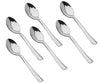 Parage 6 Pieces Stainless Steel Spoons Set, Dinner Spoon Length 16cm, Food Grade Silverware for Home & Kitchen