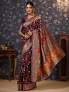 House of Pataudi Floral Woven Design Zari Banarasi Saree
