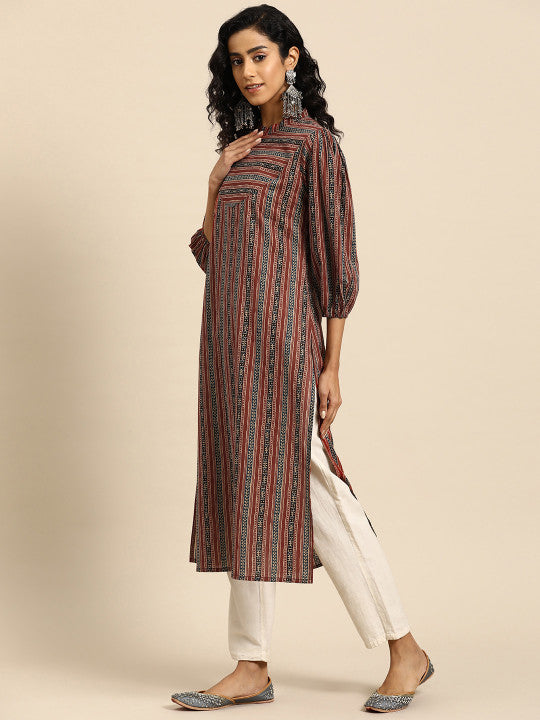 anayna Women Striped Kurta