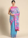 Silk Land Ethnic Motifs Phulkari Pure Cotton Jamdani Saree