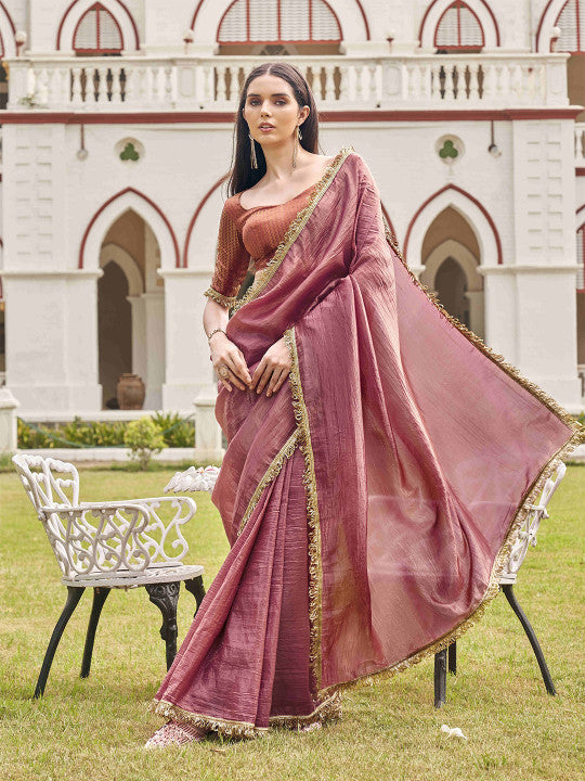 Tikhi Imli Sequinned Organza Saree