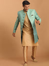 Vastramay Self-Design Slim Fit Sherwani Set