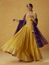 Likha Ghoomar Mustard Lehenga and Choli with Dupatta LIKLEH02 (Set of 3) - L