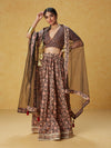 Likha Ghoomar Black Printed Lehenga and Choli with Dupatta LIKLEH13 (Set of 3)