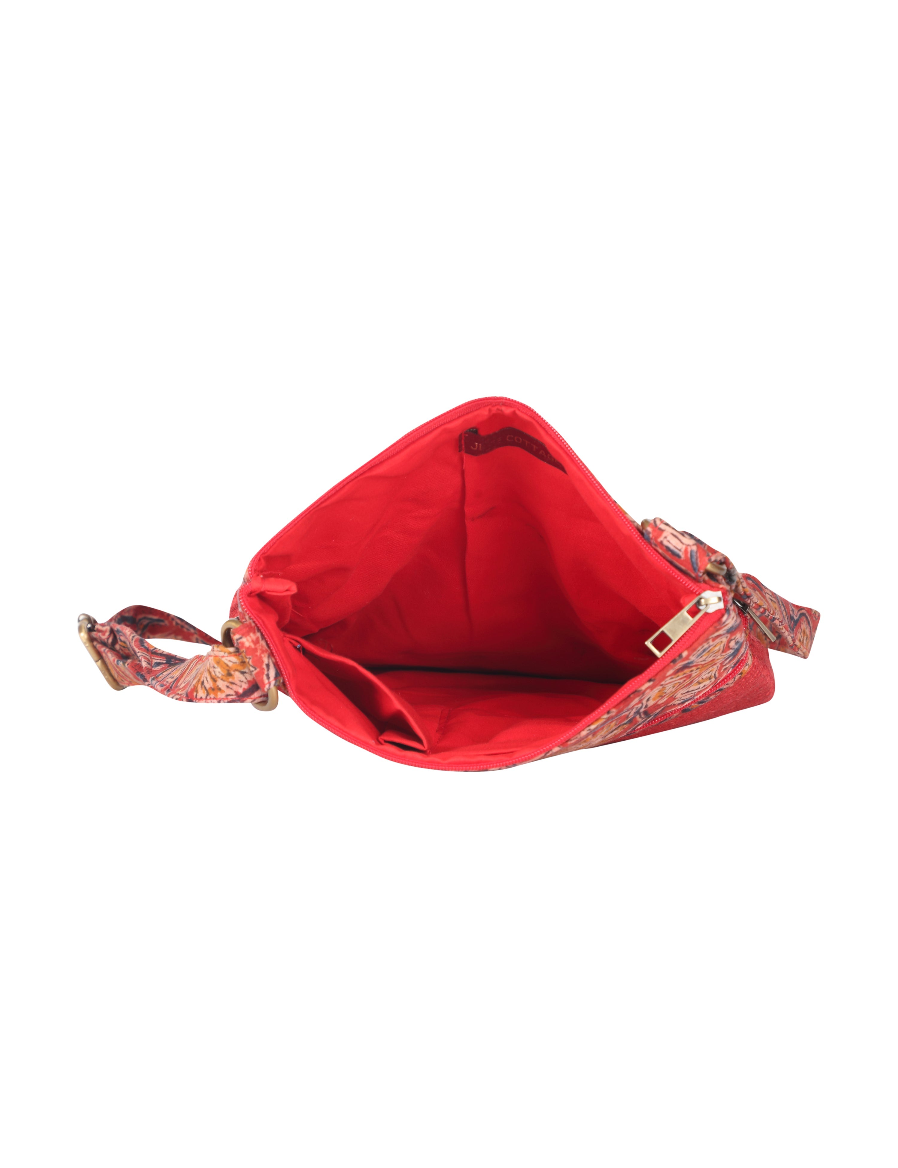 JUTE COTTAGE DOBBY SLING BIG, SUSTAINABLE, ECO-FRIENDLY, 100% GENUINE JUTE, STYLISH (RED 13X11)