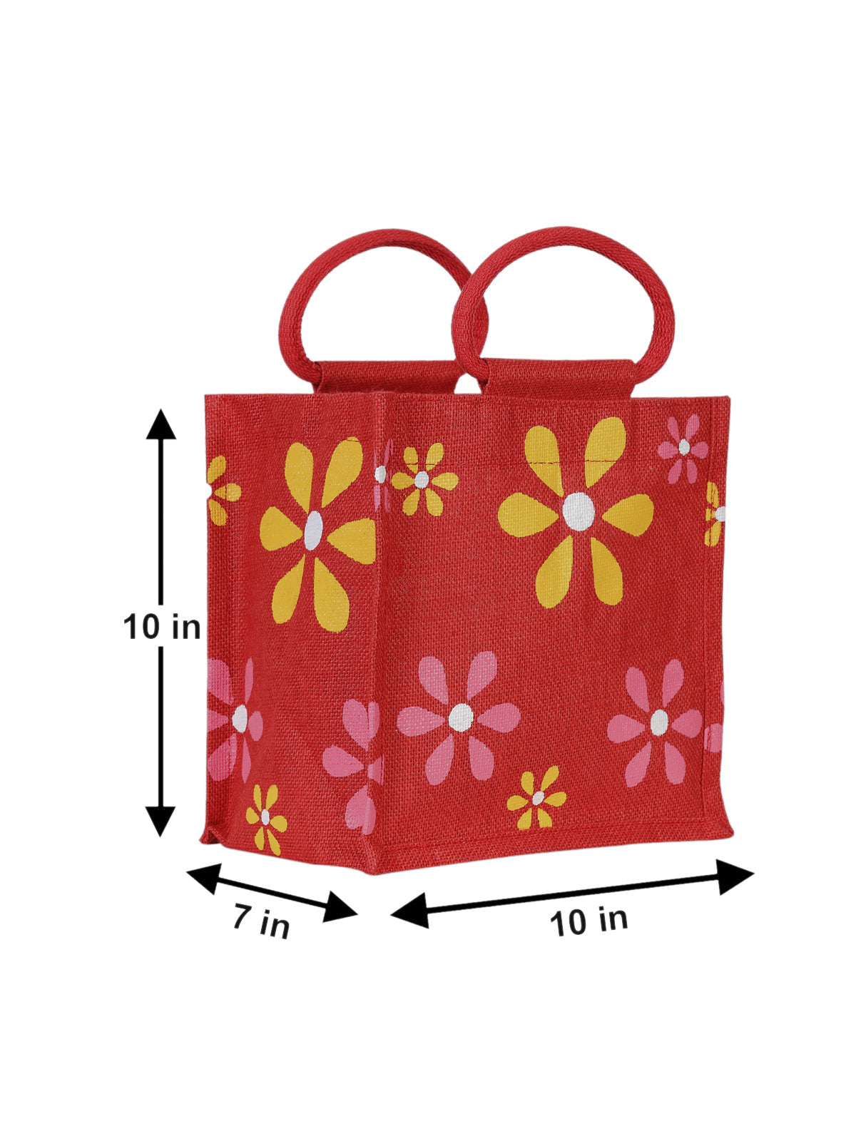 10 X 10 X 7 - MULTI FLOWER LUNCH (B-106-RED)