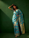 Sangria Eyhnic Motifs Woven Designed Kanjeevaram Saree